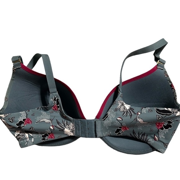 Soma Memorable Pipe Full Coverage Bra Womens 36DD Kimono Floral Atlantic - Picture 2 of 8